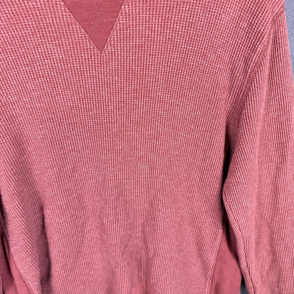 Lucky Brand Mens Strong Boy Thermal Waffle Knit Long Sleeve Shirt L Red Skate - Picture 2 of 7